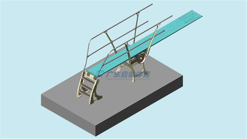 1米跳板·雙扶手底座（移動(dòng)式）ONE METER STAND HANDRAILS BOTH SIDES